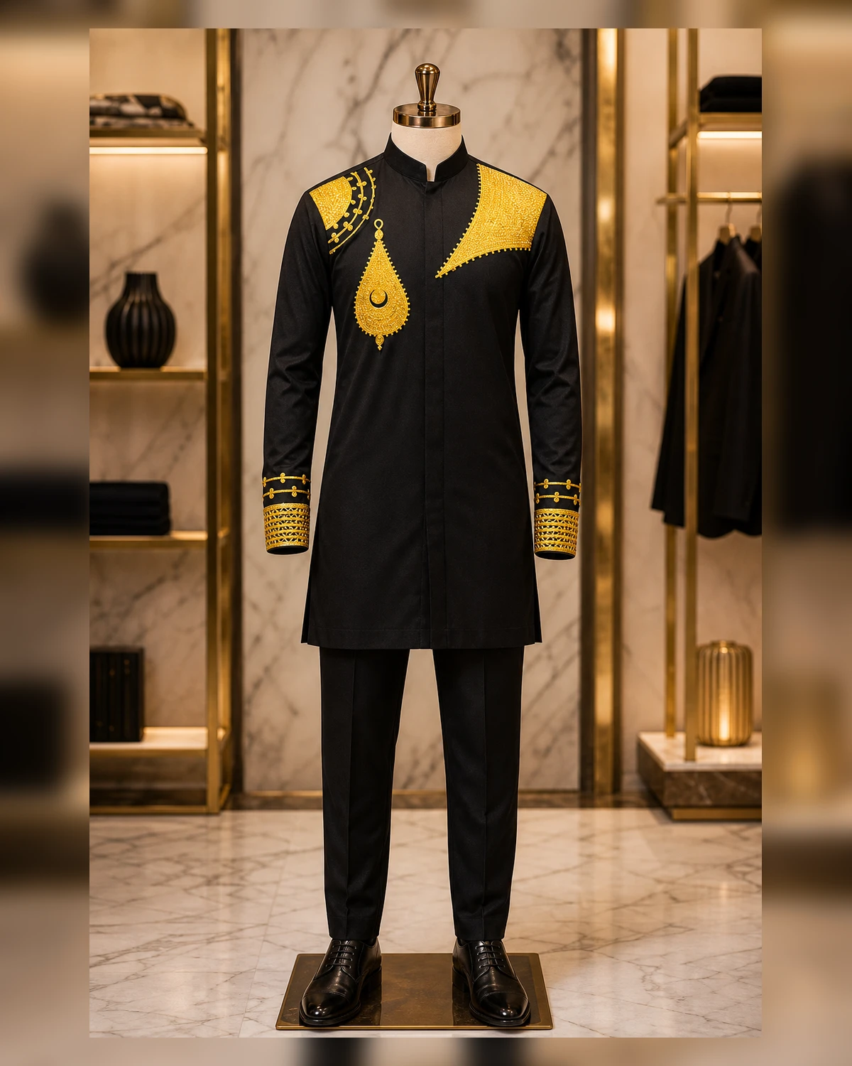 African Mens Clothing Top and bottom — view 4