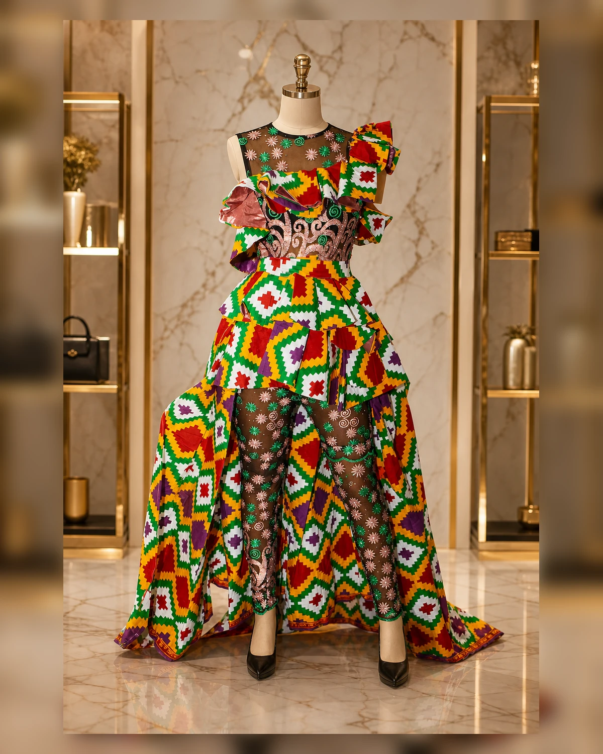 Ayeadio backflow party gown — styled