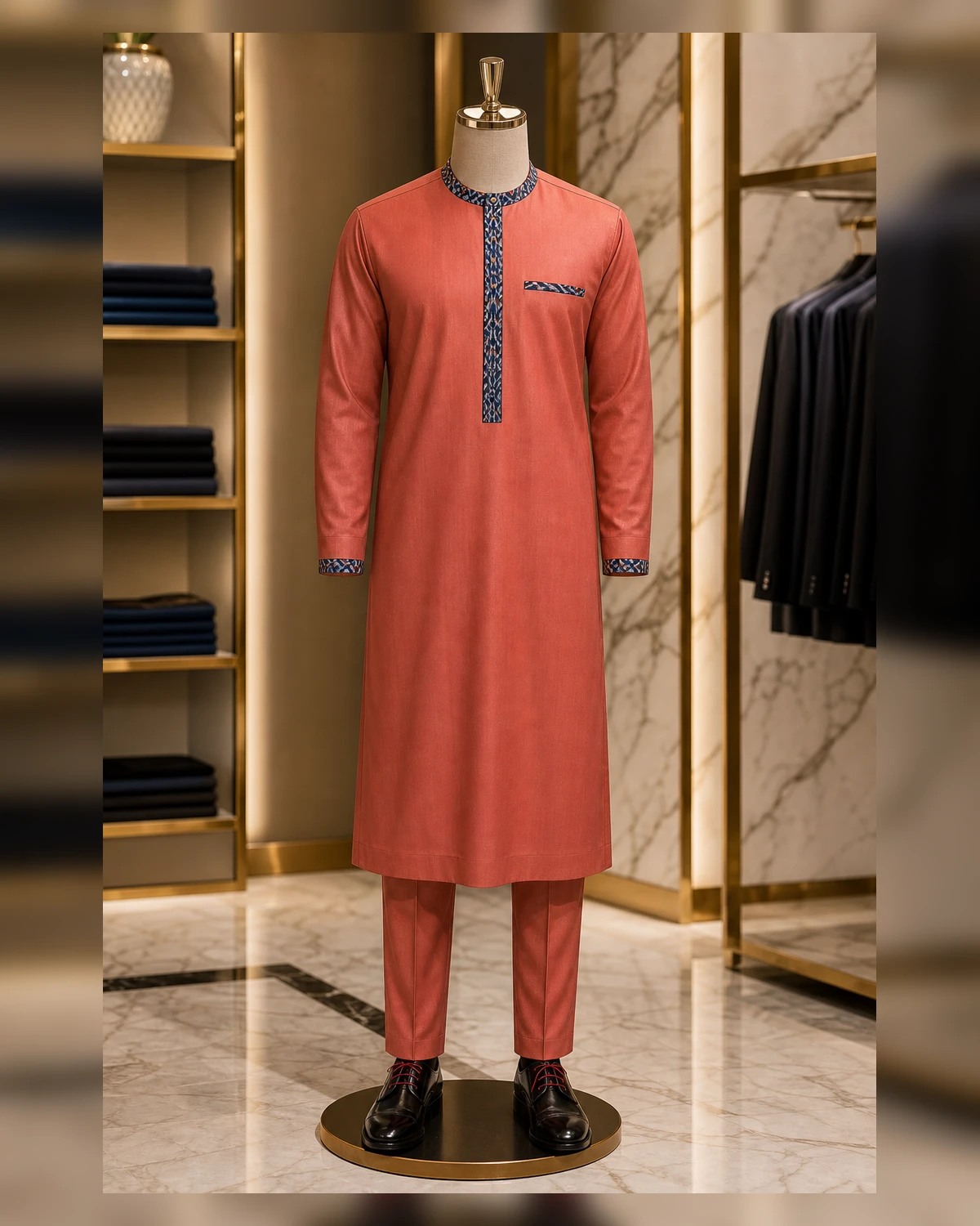Ayeadio Bami Senator Suit — fabric detail