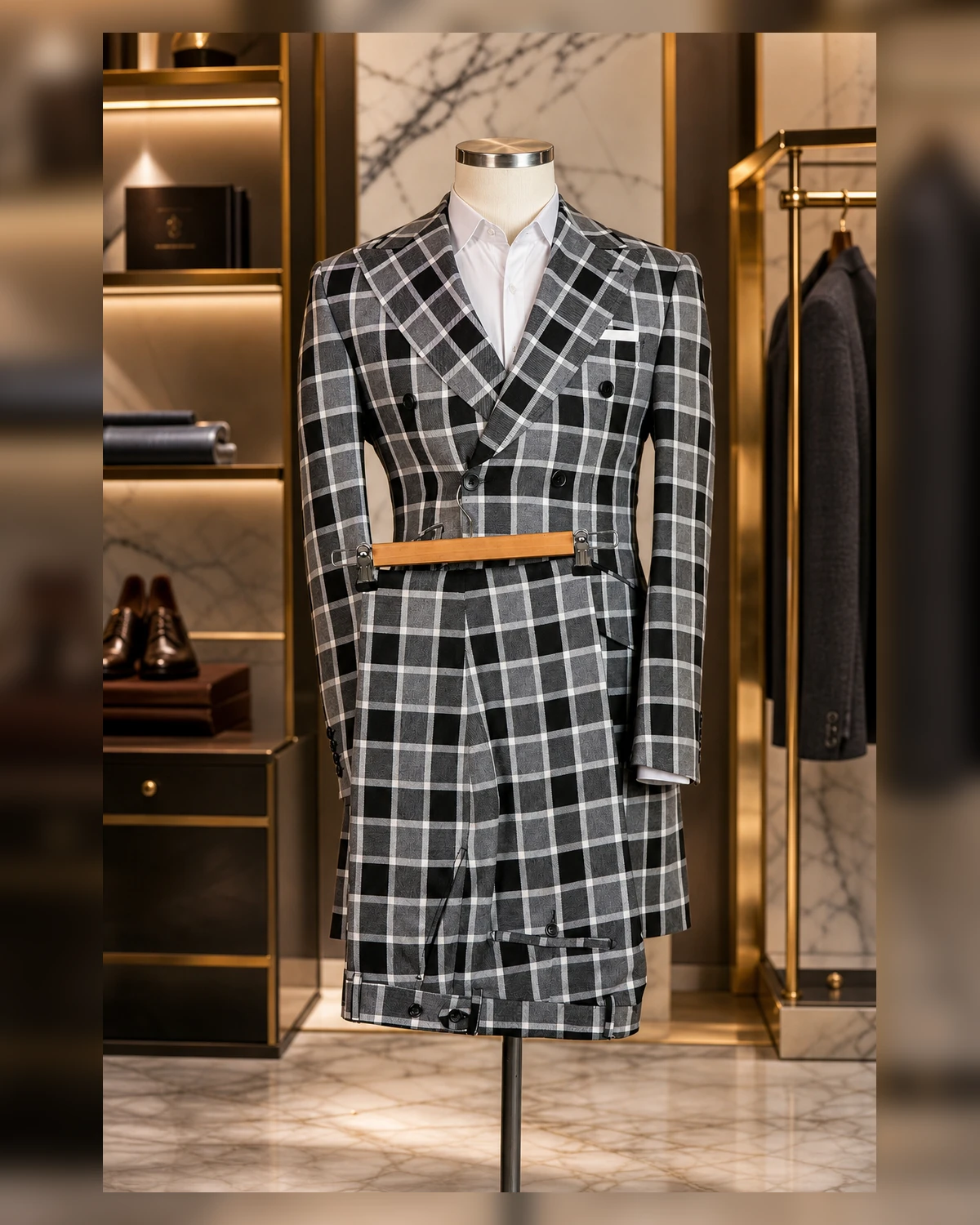 Ayeadio Check Double breasted suit — styled