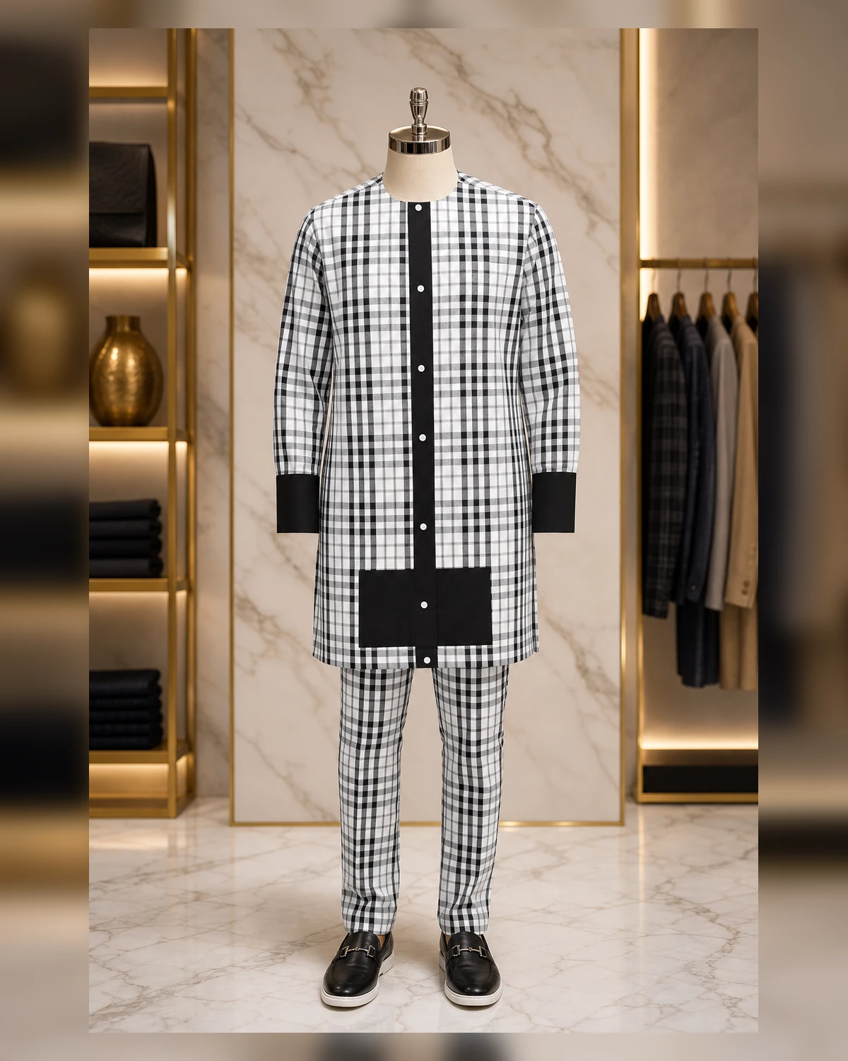 Ayeadio Check Senator — styled