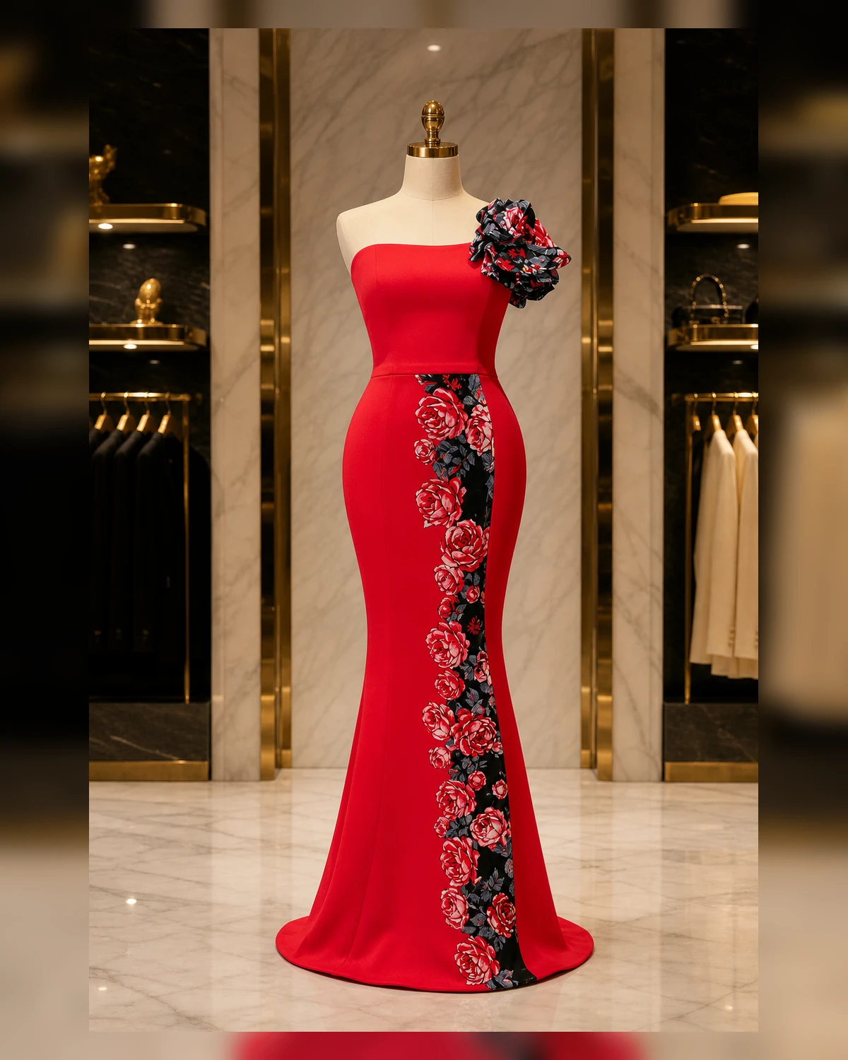 Ayeadio Fashion Bouquet Dress Long — styled