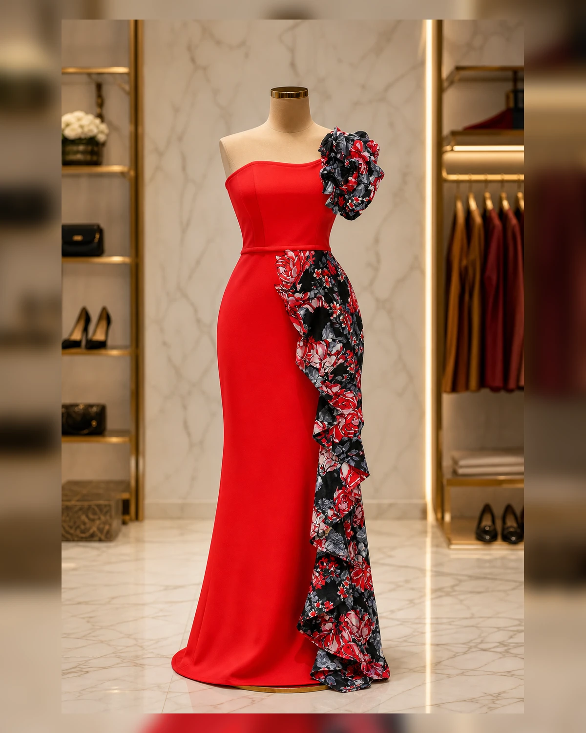 Ayeadio Fashion Bouquet Dress Long — view 4