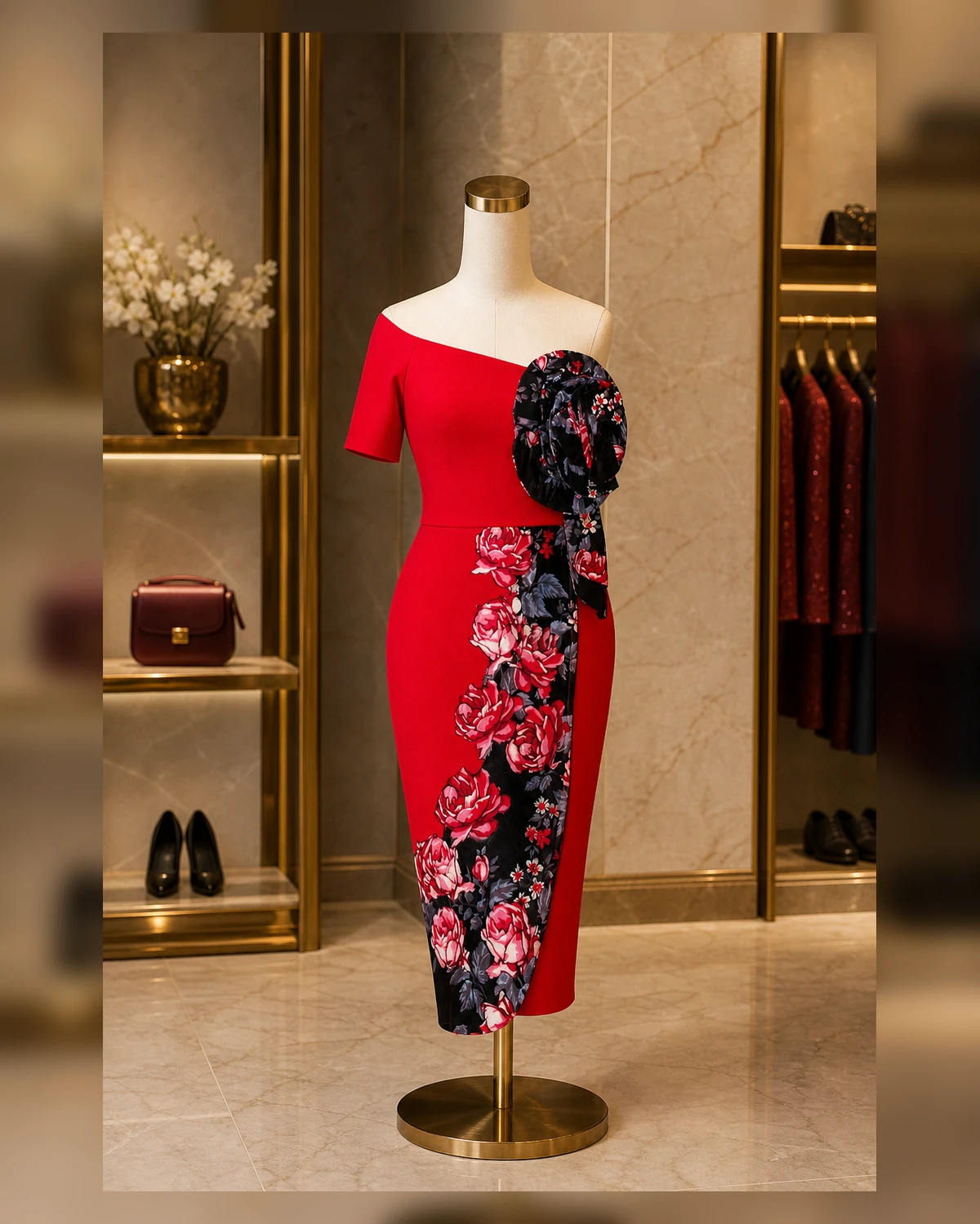 Ayeadio Fashion Bouquet Dress Short — view 4