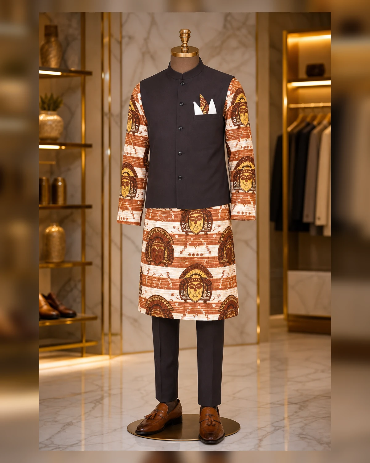 Ayeadio Indian Afriture Suit — fabric detail