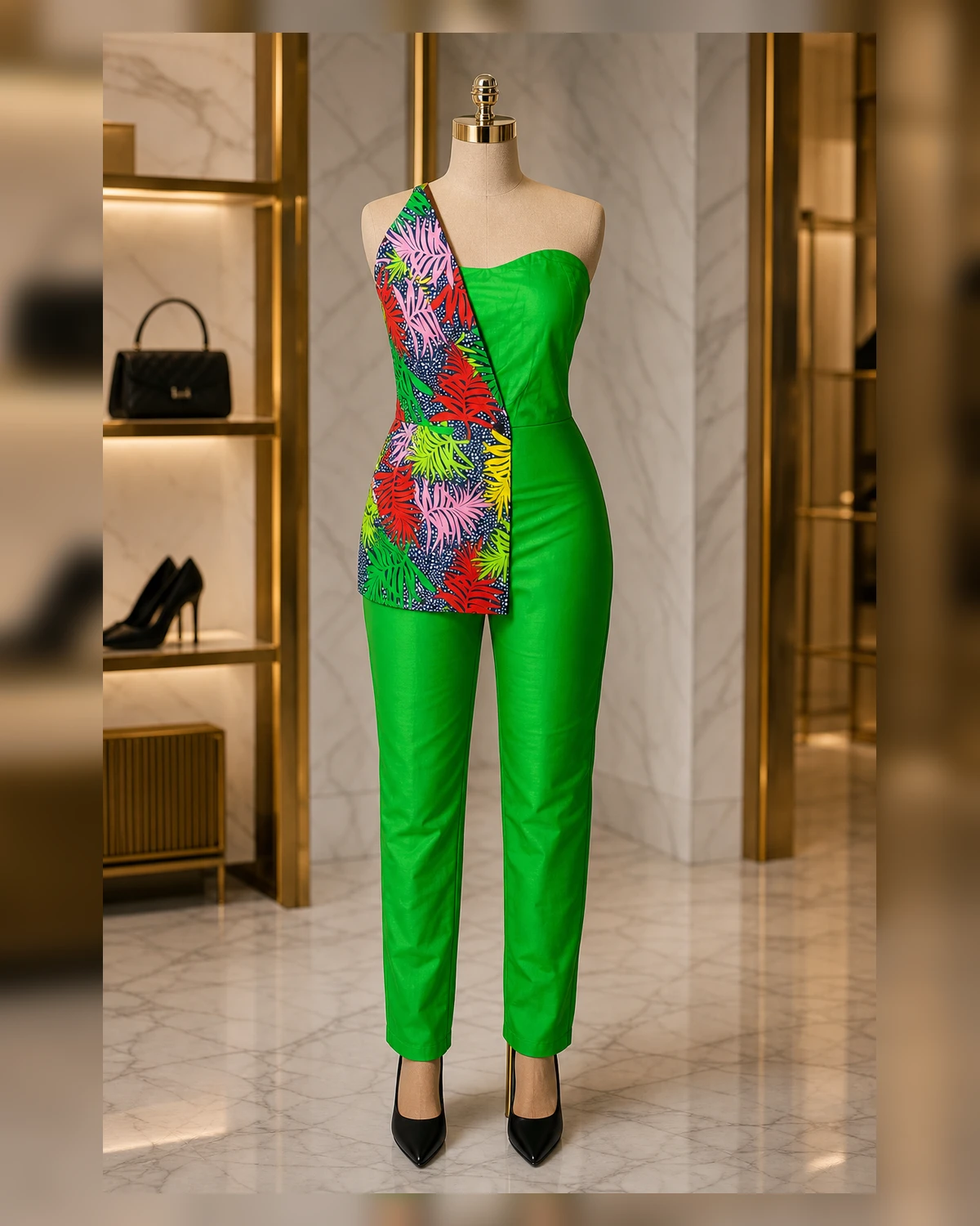 Ayeadio One sided jumpsuit — fabric detail