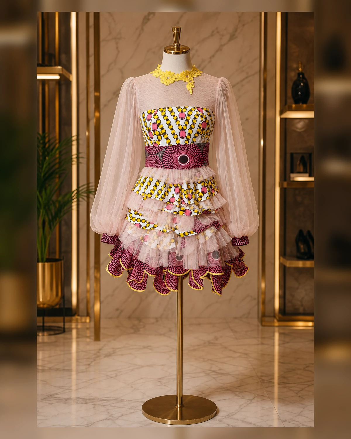 Ayeadio short pink party gown