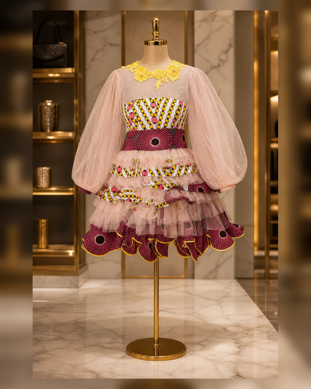 Ayeadio short pink party gown — styled