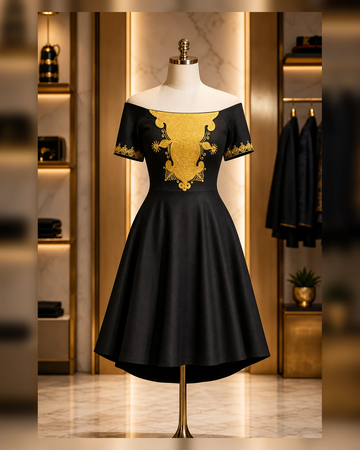 Ayeadio Shoulder embroidery dress — view 4