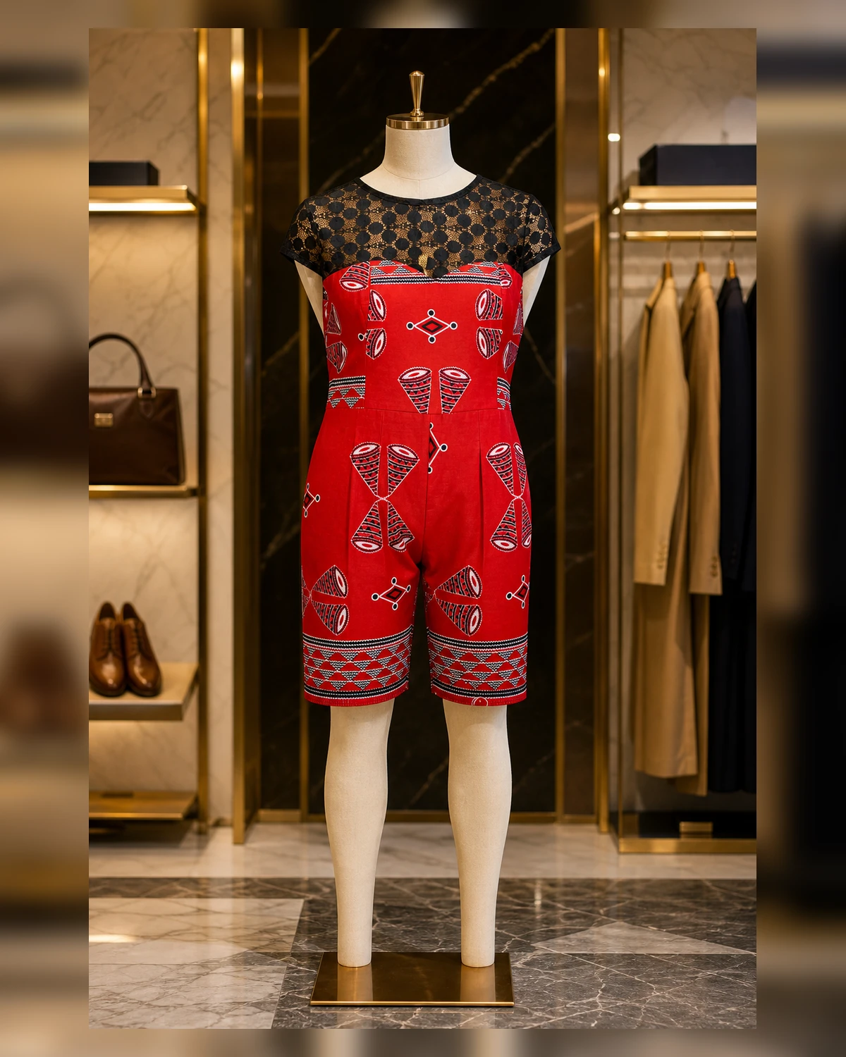 Ayeadio Shoulder jumpsuit — fabric detail