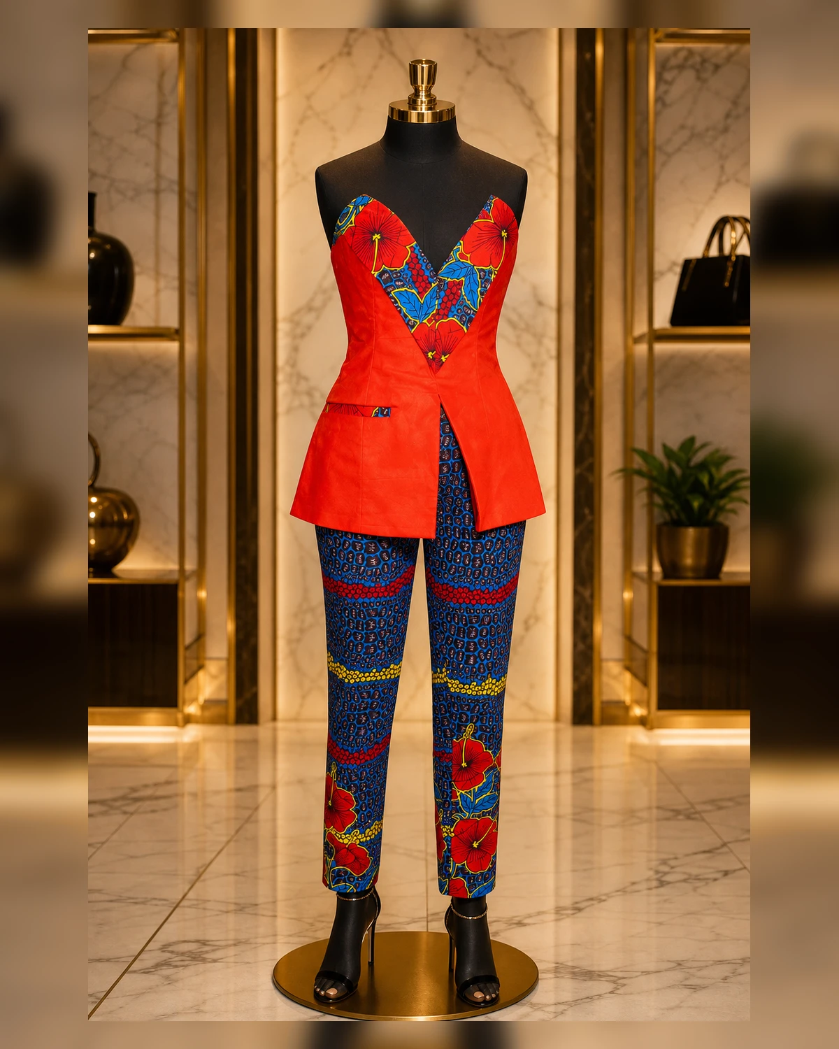 Ayeadio two lapel jumpsuit — fabric detail
