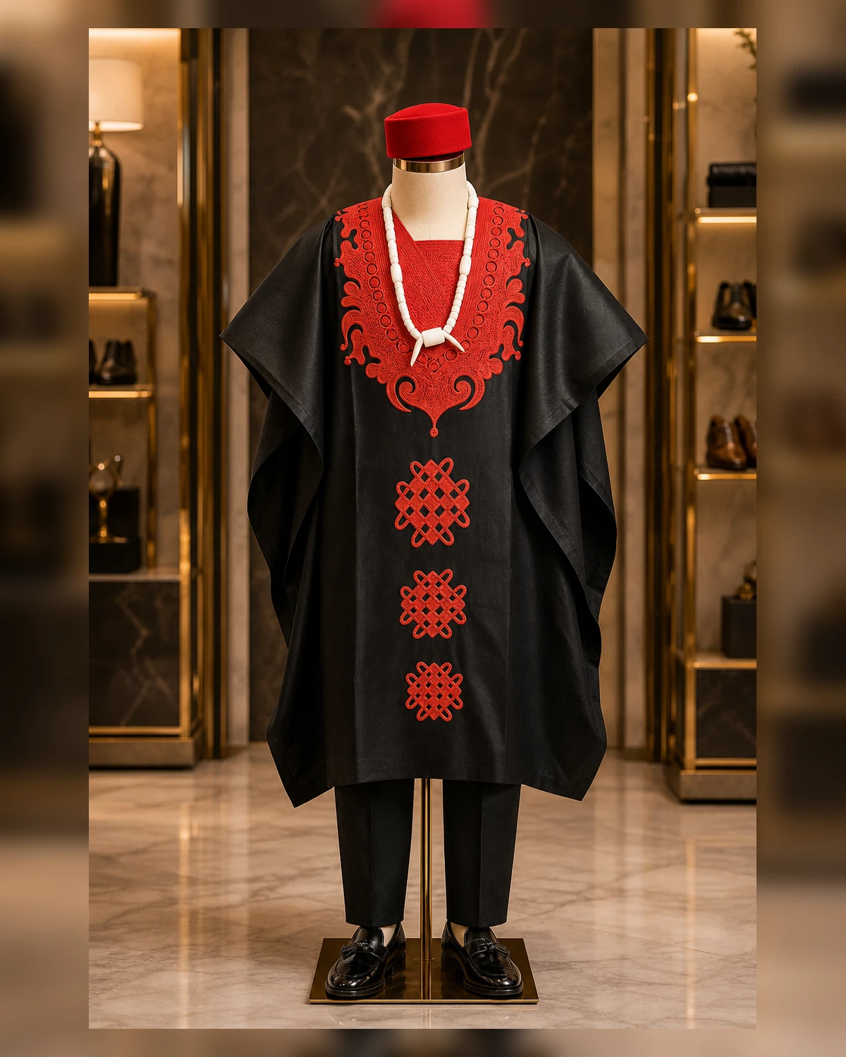 Black 2 piece agwada — styled