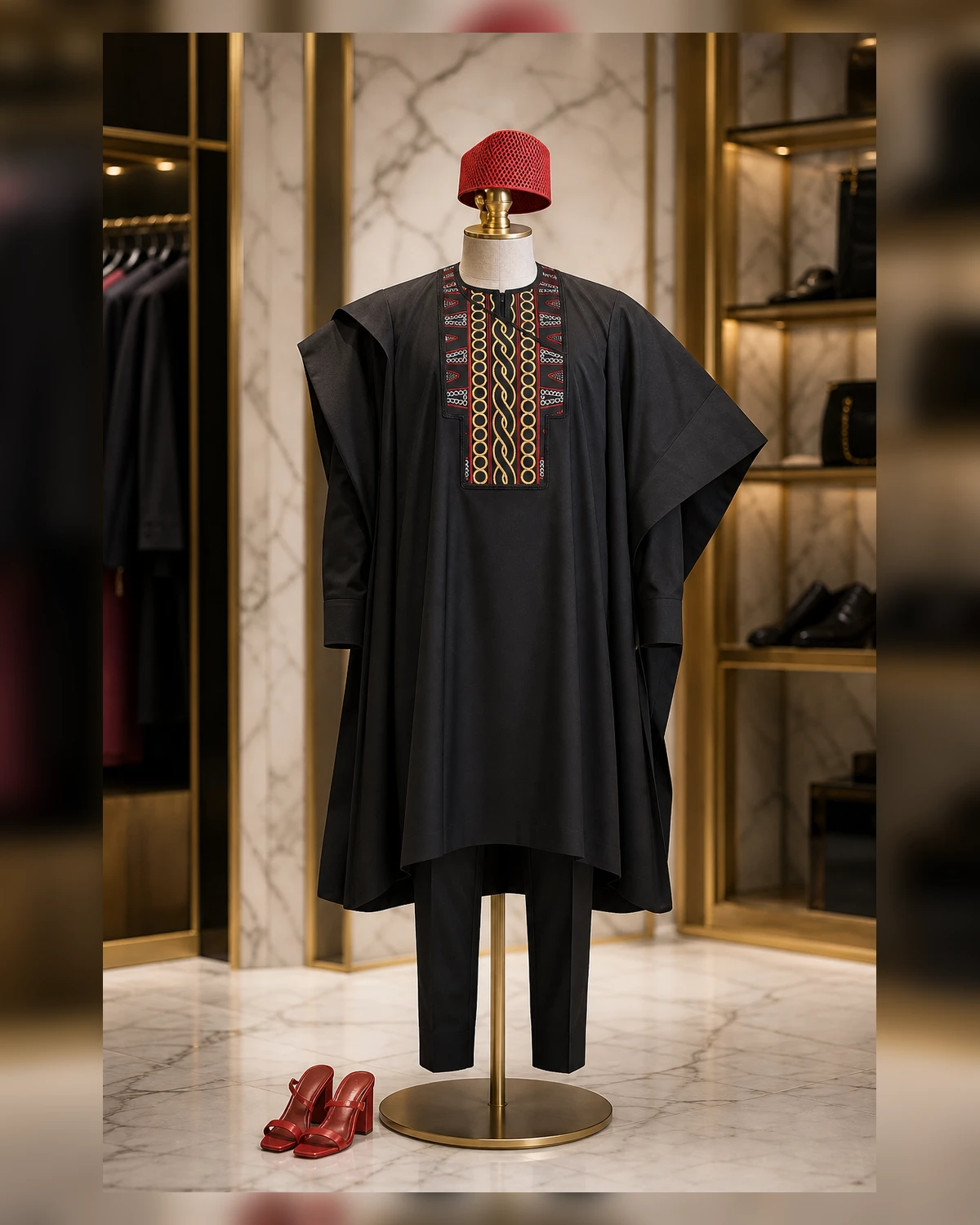 Black female 3 piece agwada — styled
