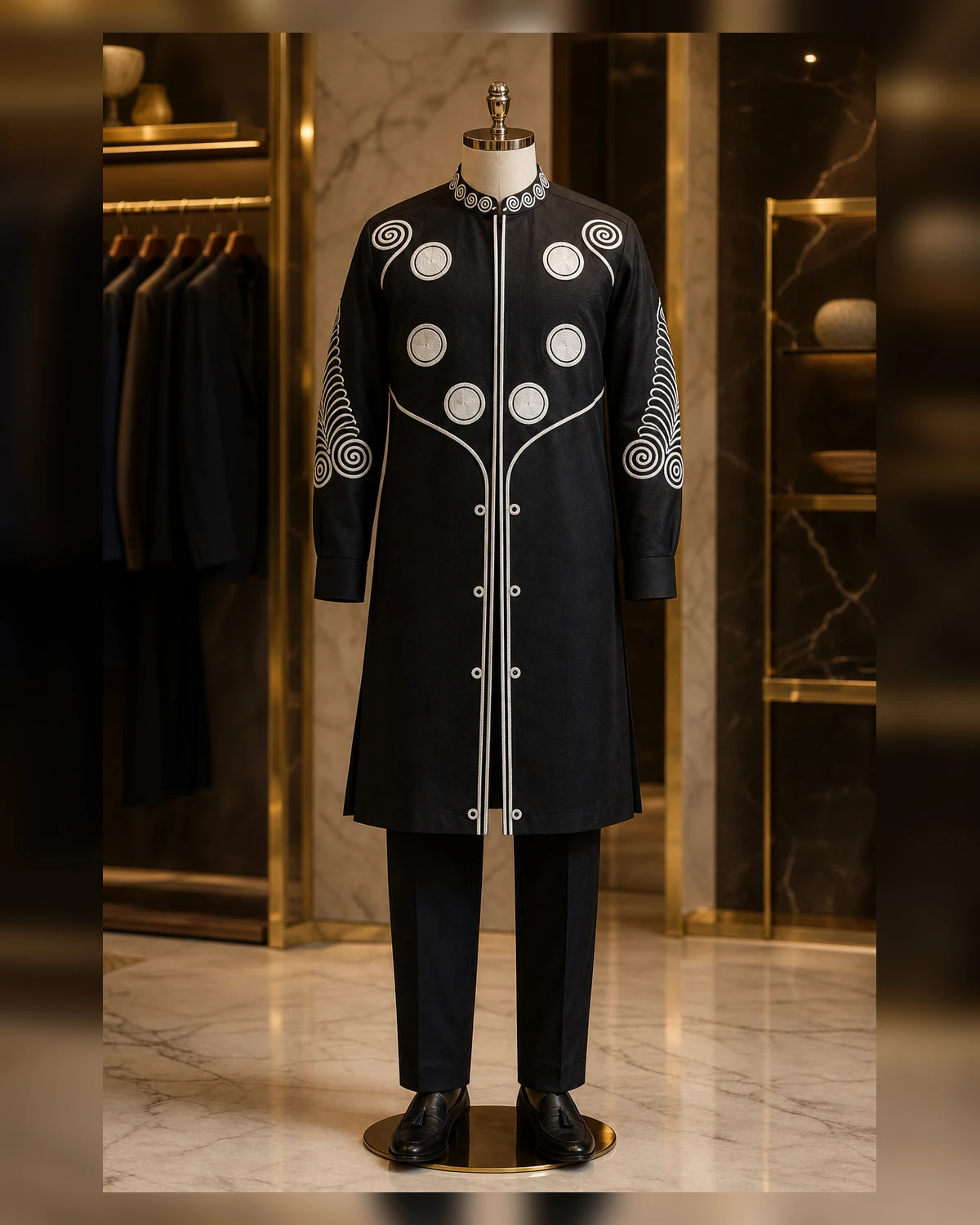 Black panther afriture TOP — fabric detail