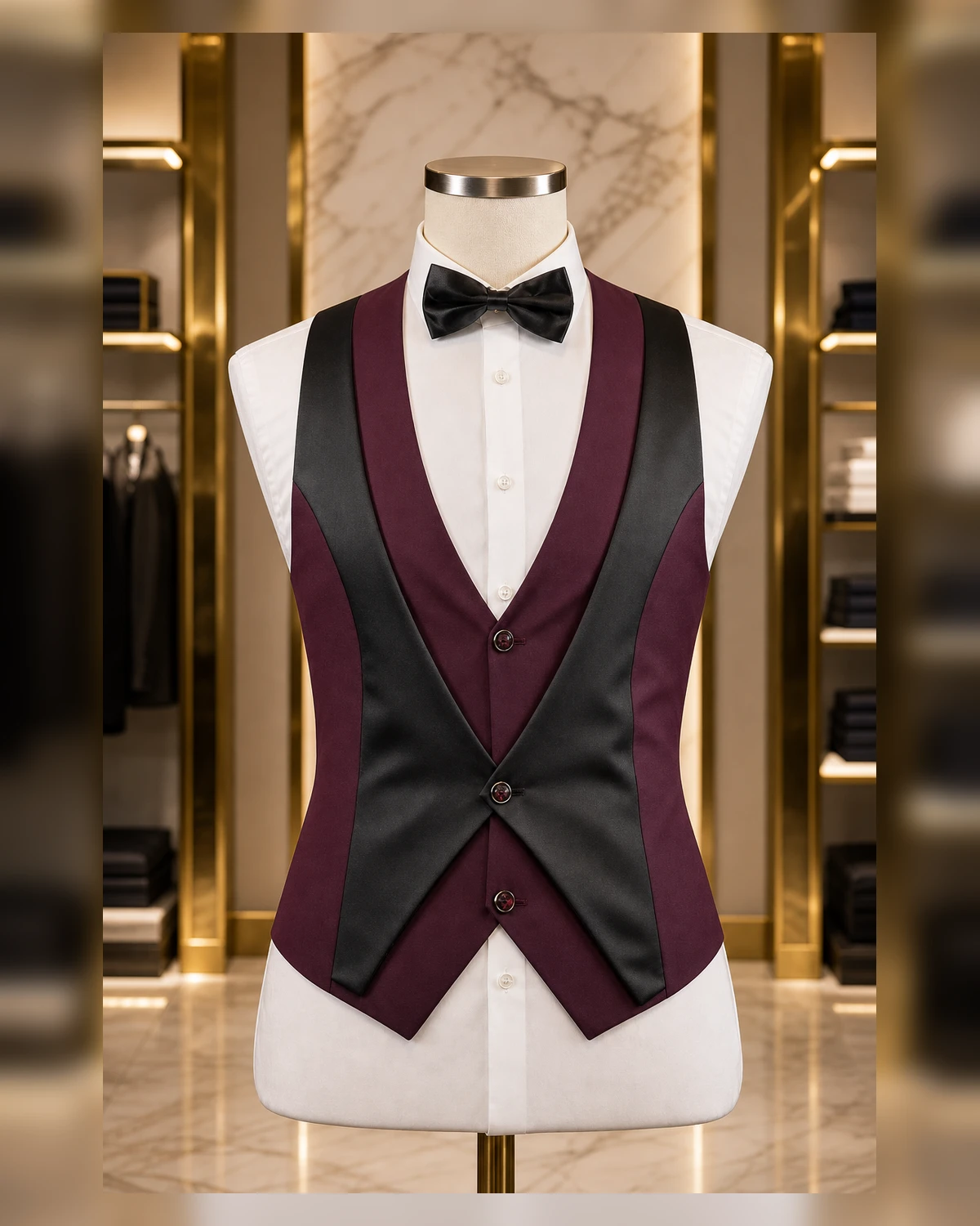 Burgundy Fashion Vest