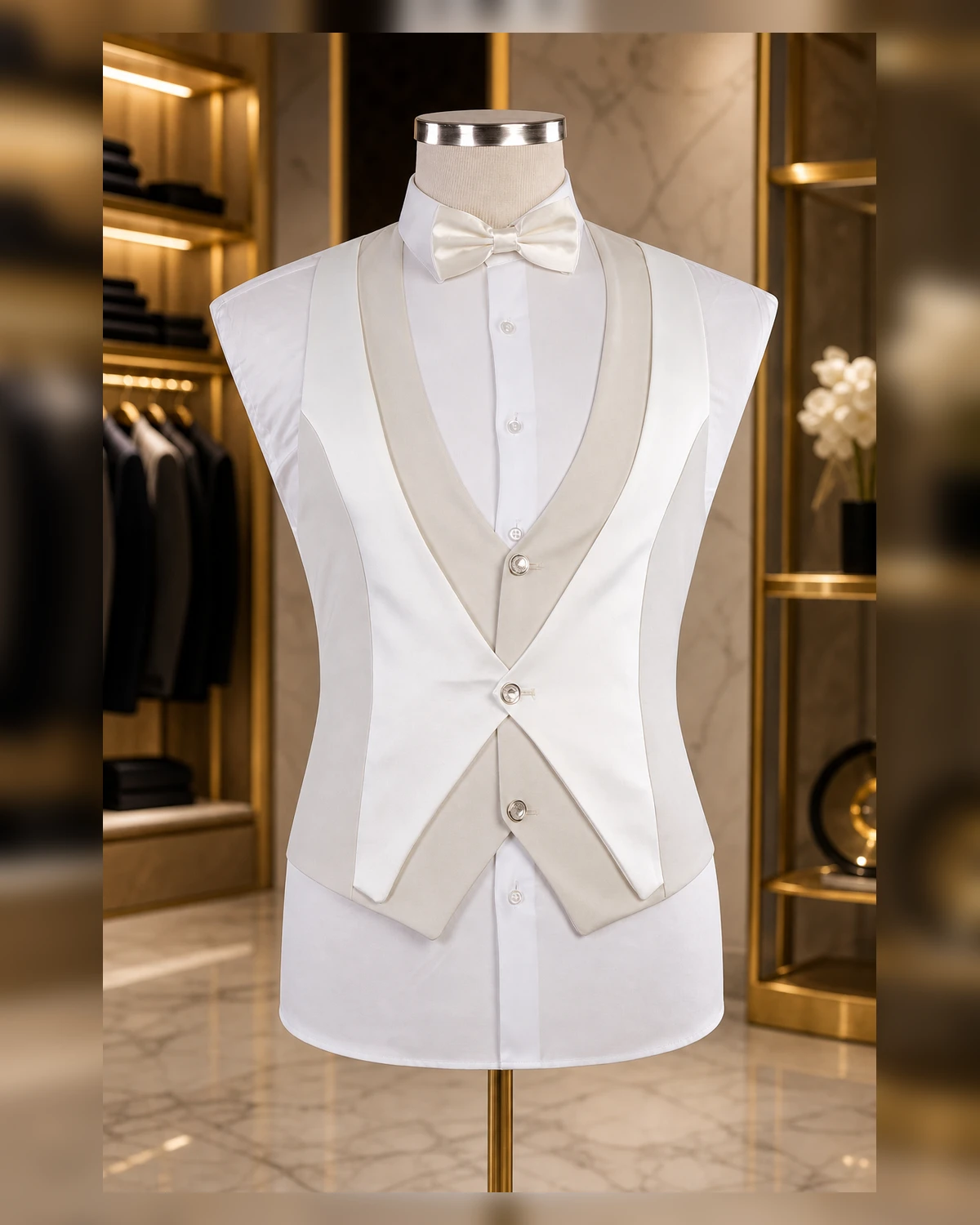 Burgundy Fashion Vest — fabric detail