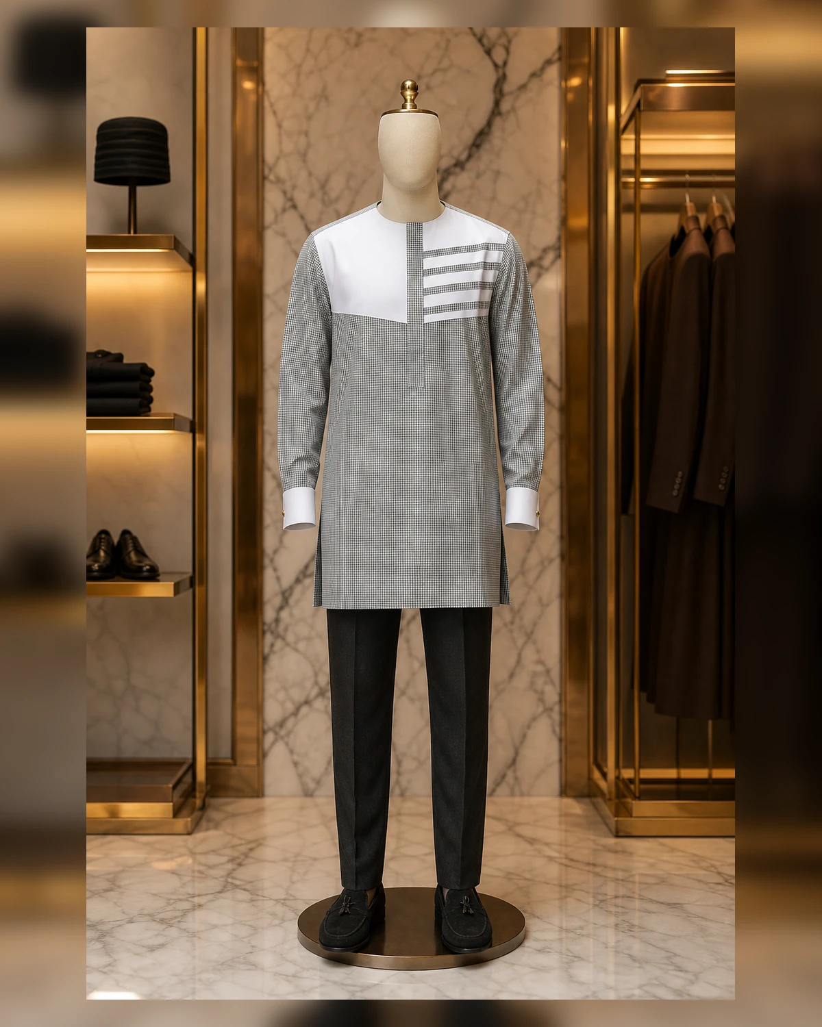 classy Black squares afriture — styled