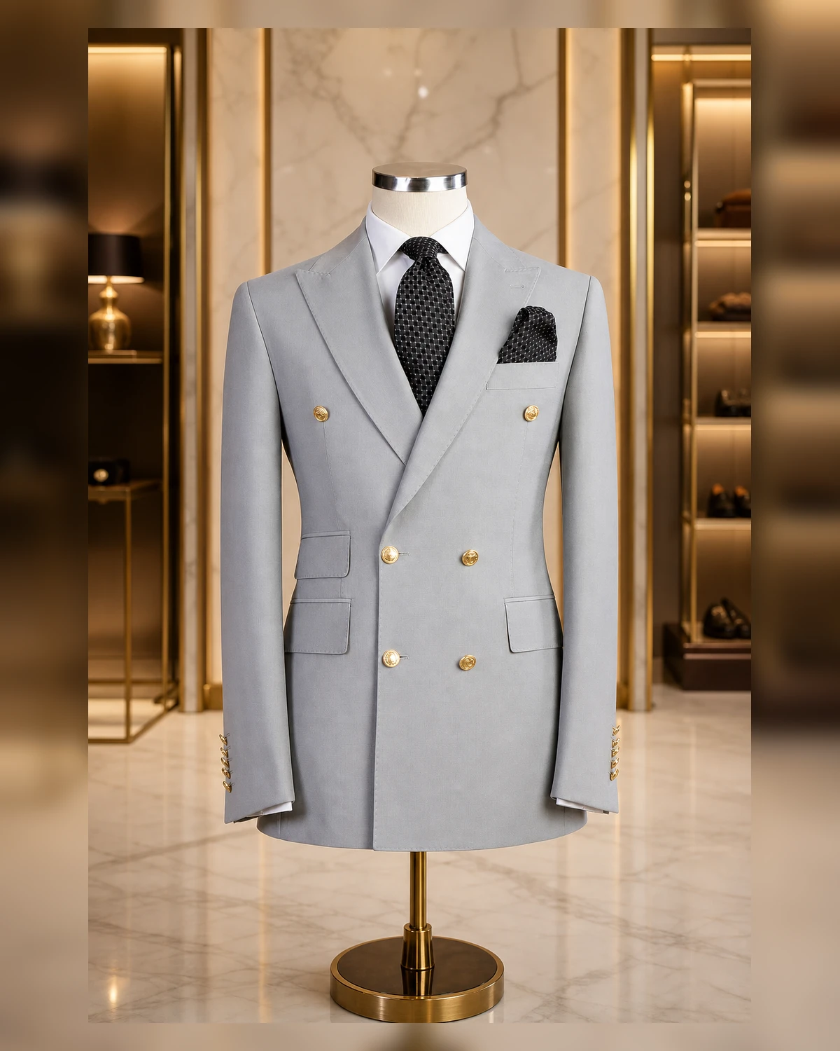 Classy Breasted Slim fit suits — view 5