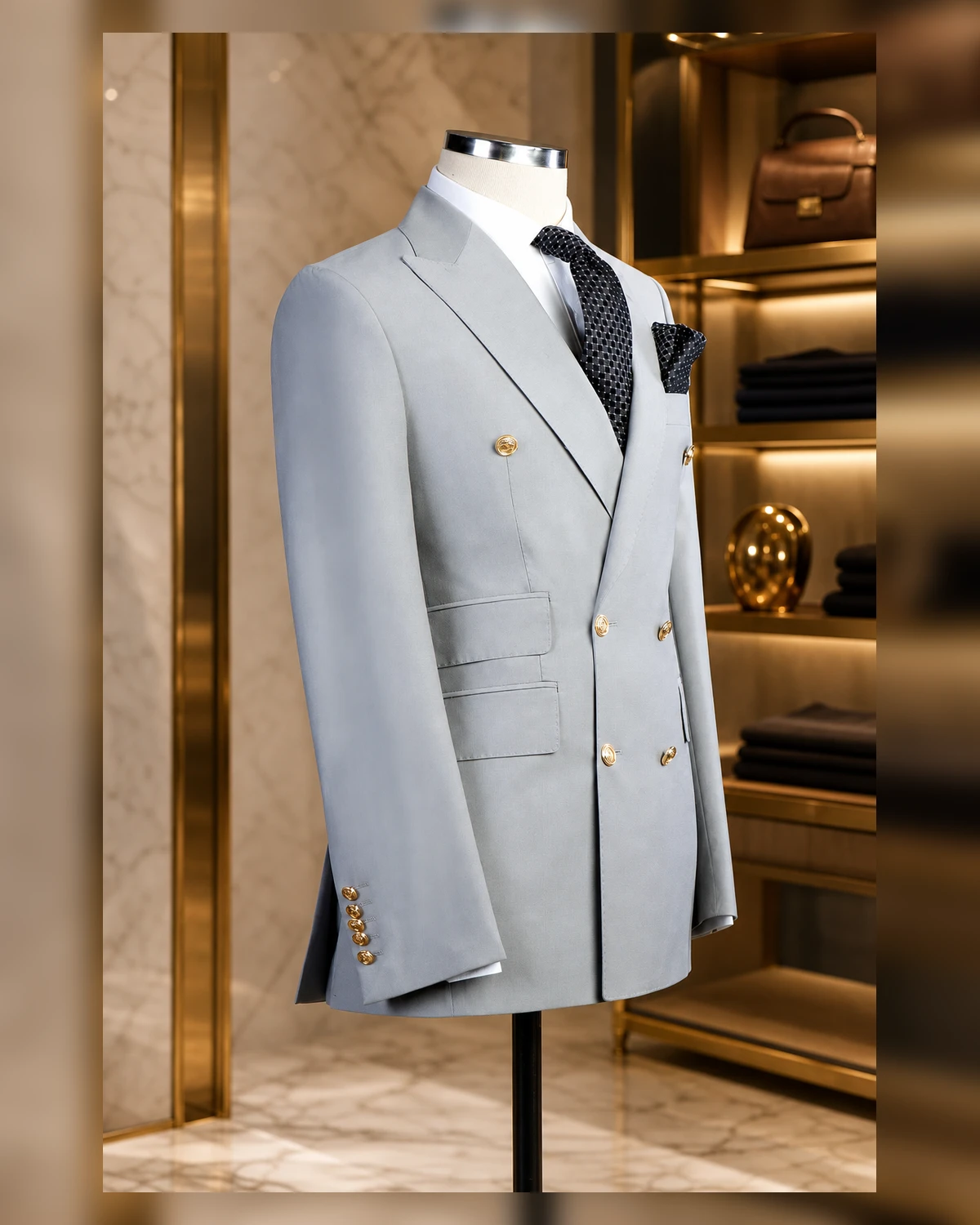 Classy Breasted Slim fit suits — view 6