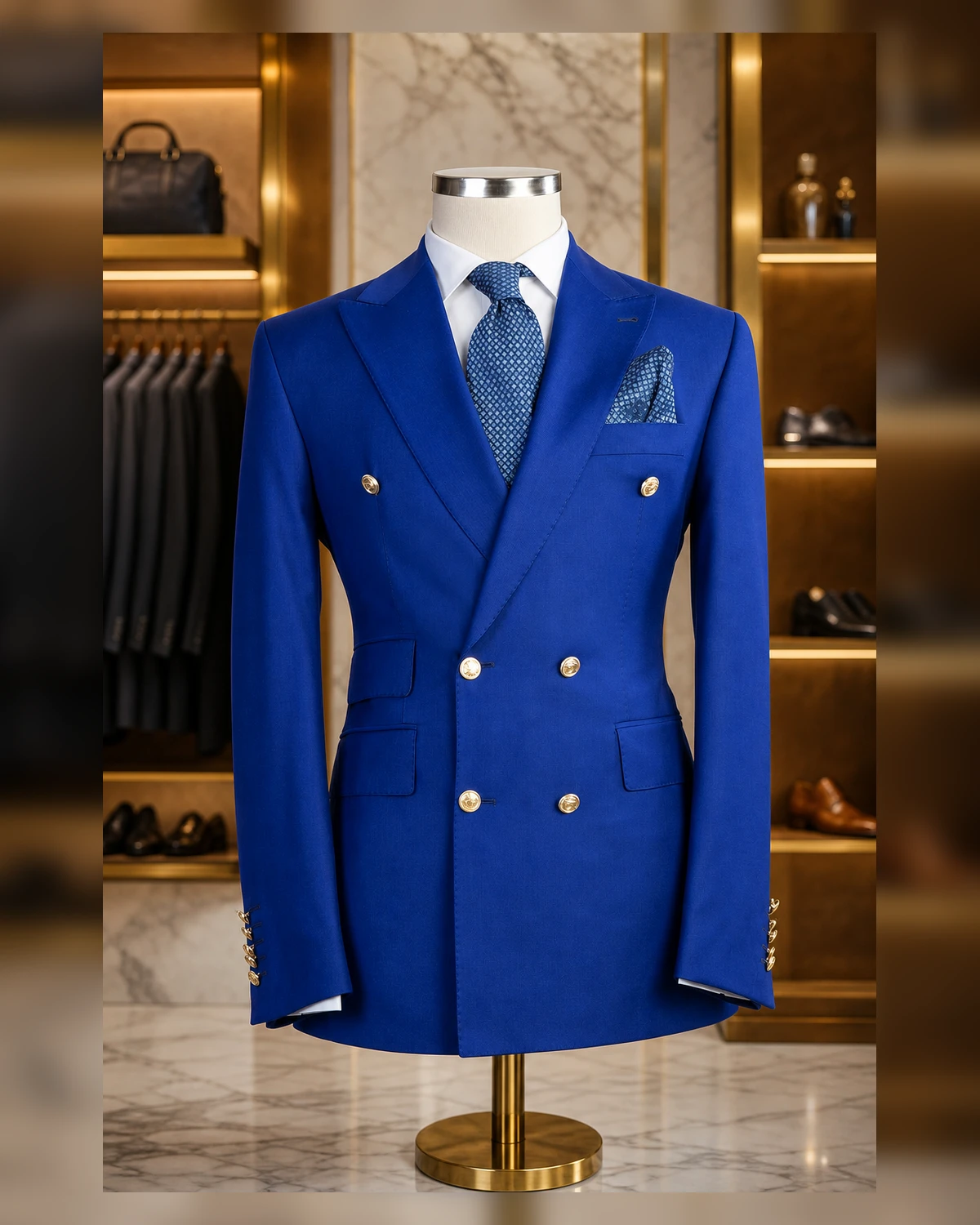 Classy Breasted Slim fit suits — view 9