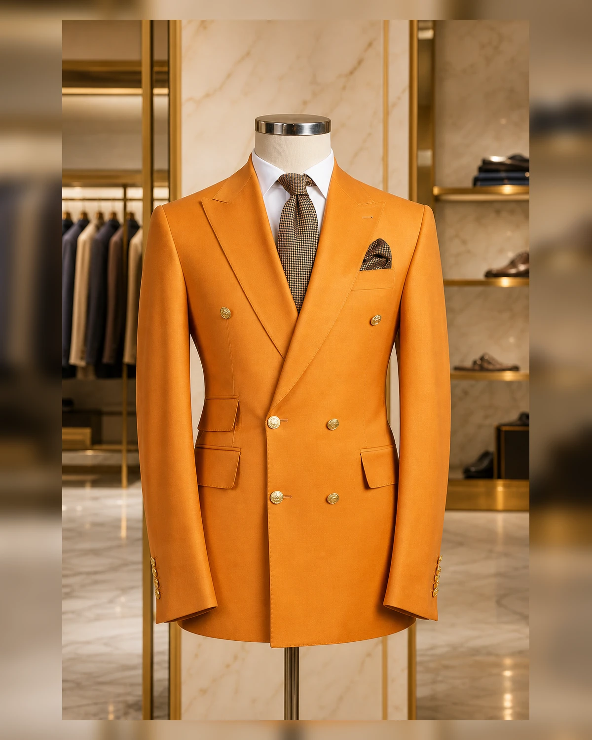 Classy Breasted Slim fit suits — view 10