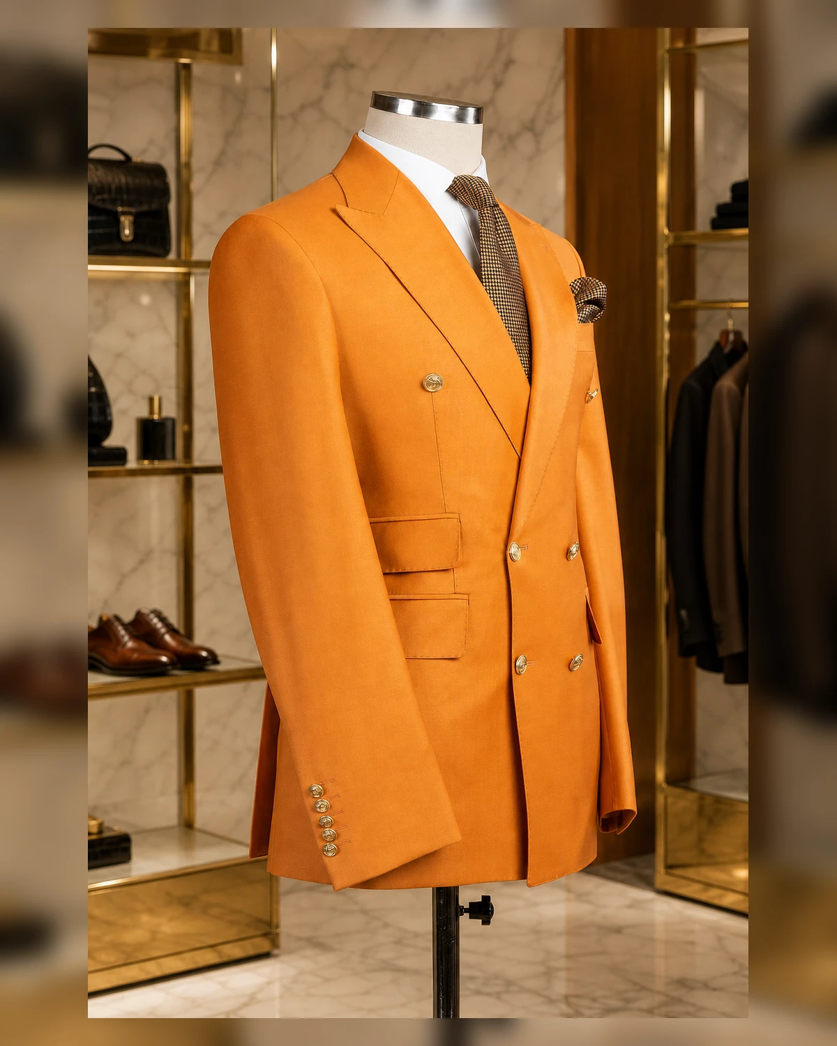 Classy Breasted Slim fit suits — view 11