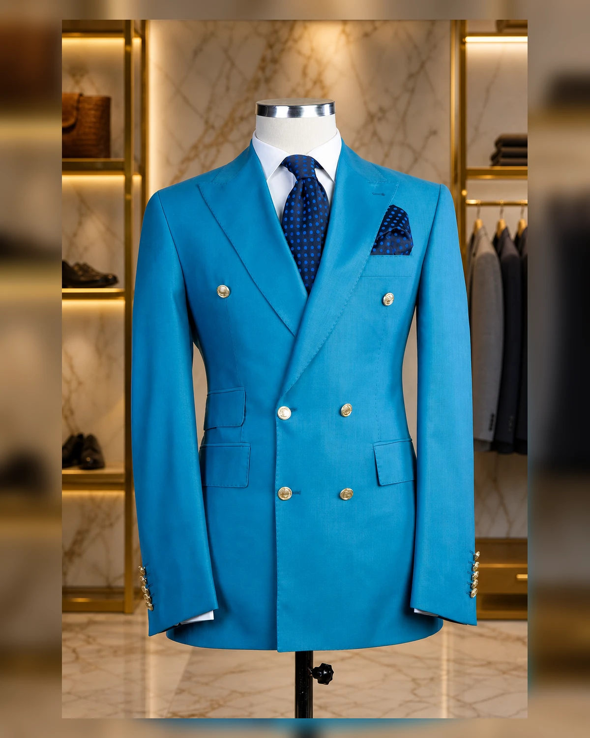 Classy Breasted Slim fit suits — view 12