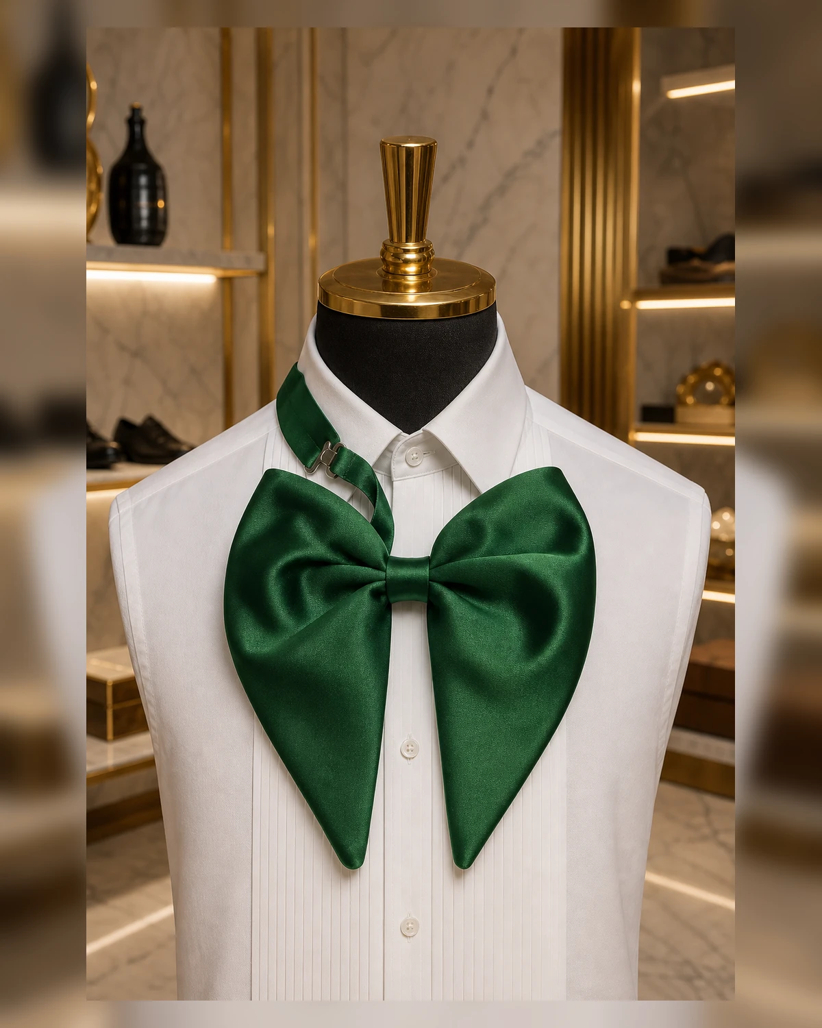 Cream Bow Tie — fabric detail