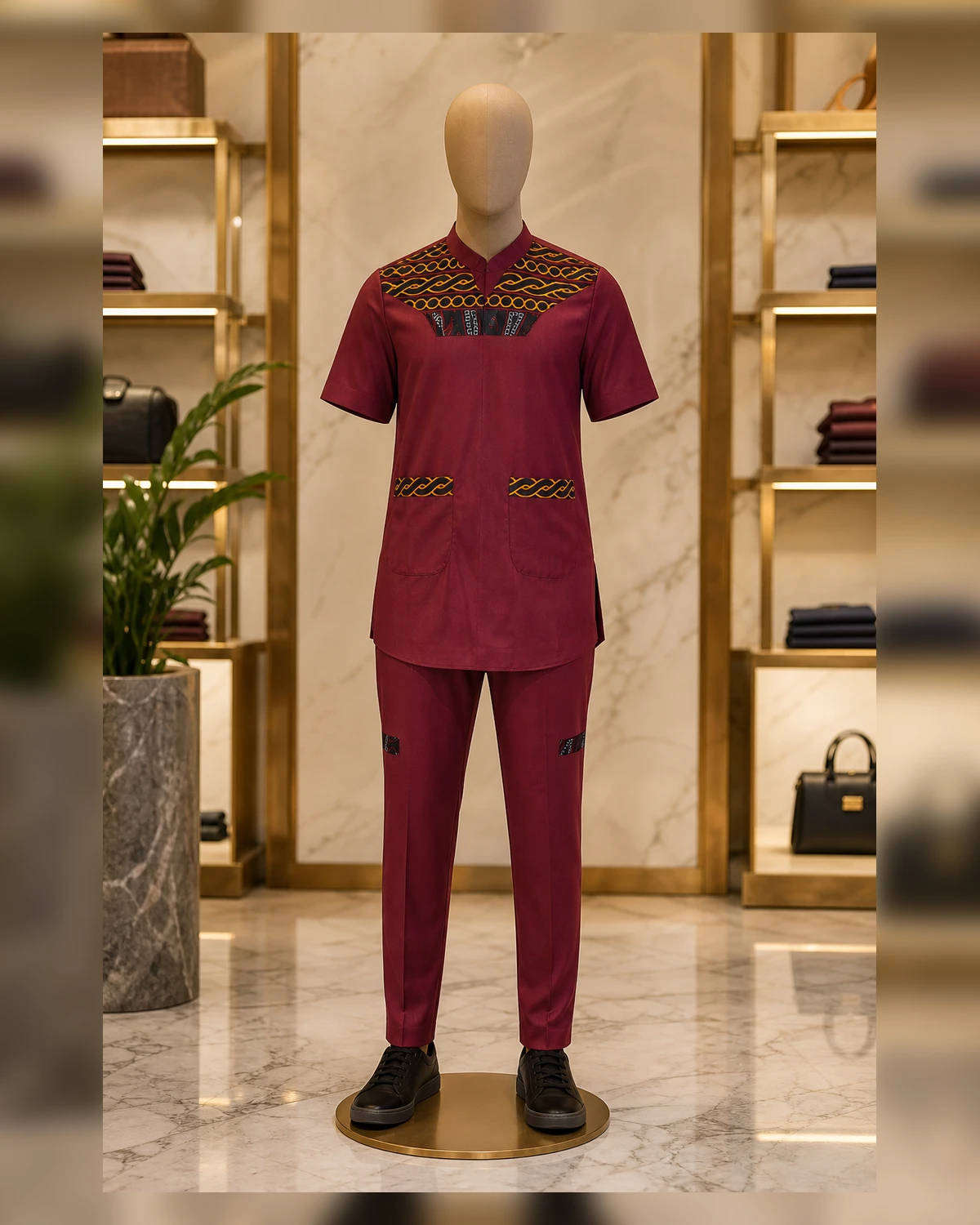 Female African print scrubs