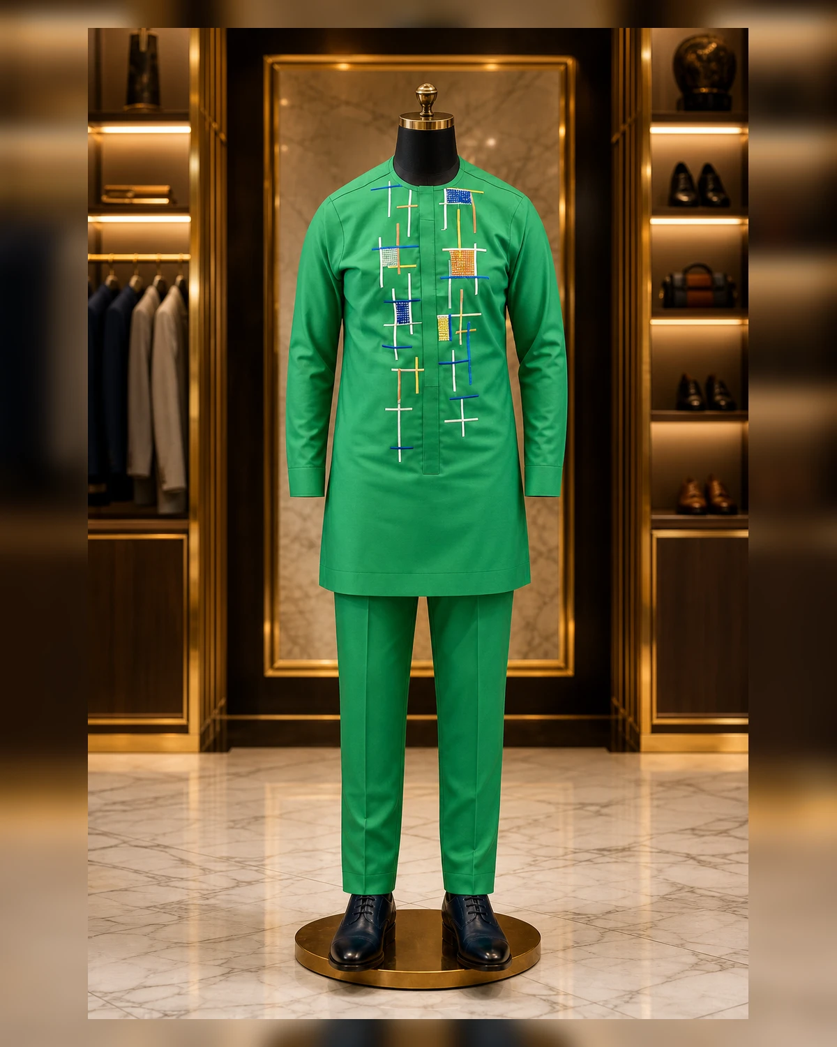 Green Senator — fabric detail